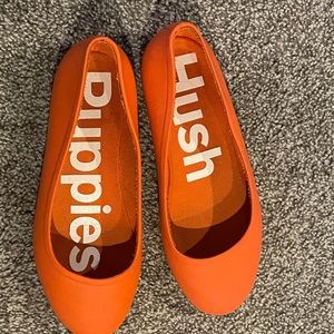 Hush Puppies Scarlet Red Orange Flat Shoes
